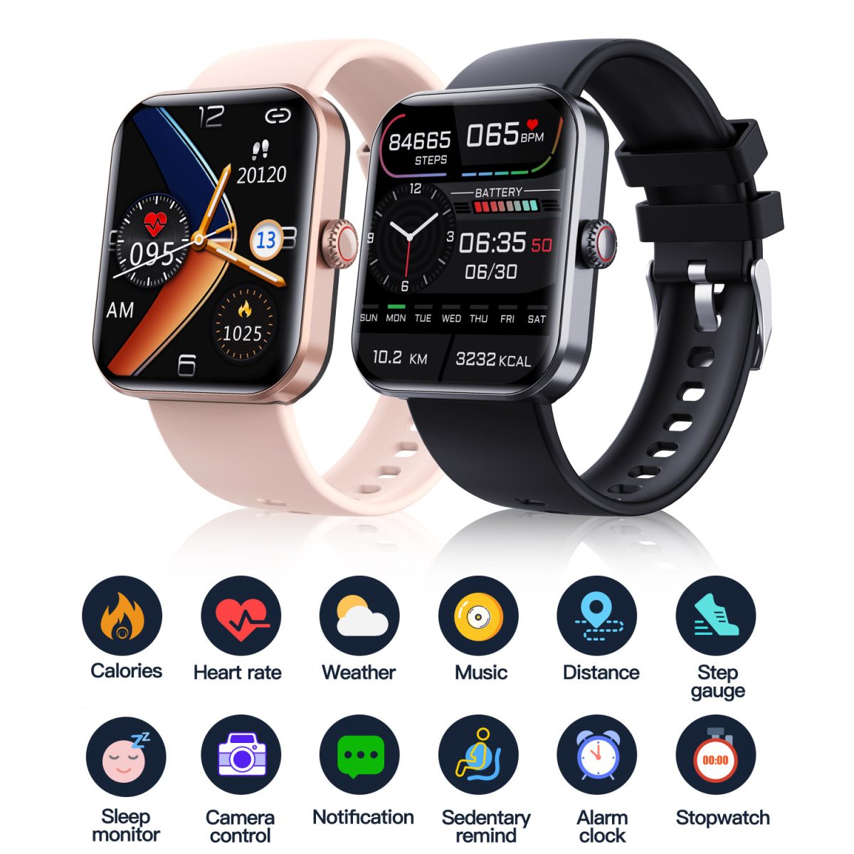 Cross-border F57L smart watch 1.91 HD IPS large screen waterproof heart rate, blood pressure, blood oxygen, factory direct supply watch - Image 2