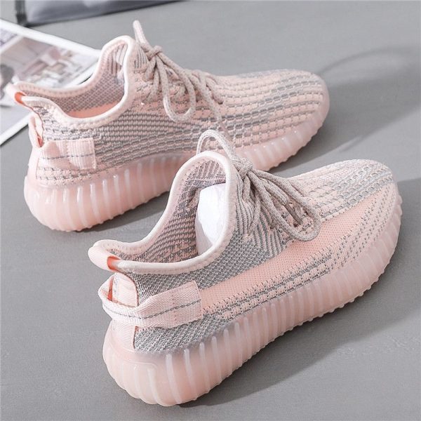 2024 New Summer Coconut Shoes, Fly Woven Sneakers, Breathable, Lightweight, Casual, Korean Versatile Running Shoes, Women's Trend