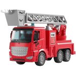 Storytelling fire truck, large children's inertial sound and light spray water lift, water supply ladder, project toy car wholesale - Image 5