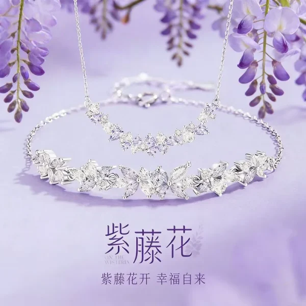 The new wisteria flower bracelet is niche, exquisite, lightly luxurious, and sophisticated. Practical Valentine's Day birthday gift for female besties