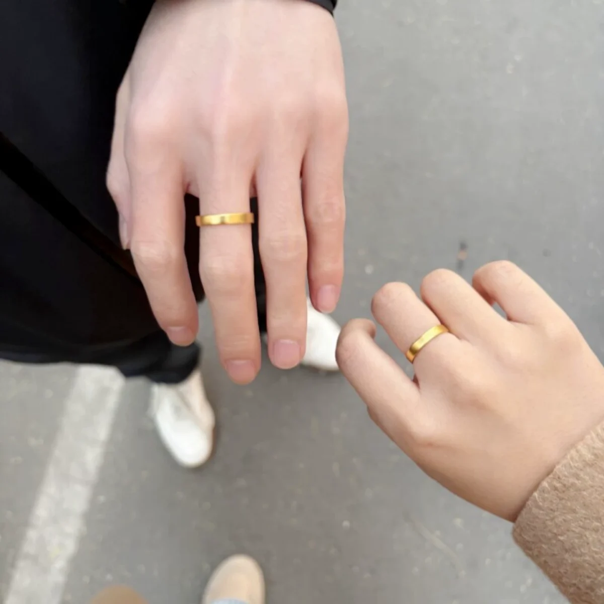 Gold ring, titanium steel, pigment ring ring, prosperity partial wealth ring, imitation gold ring, couple ring, index finger ring - Image 5