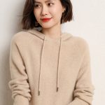 Hooded Cardigan Sweater Women's 100 Wool Fall/Winter New Hooded Cashmere Sweater Knitted Base Hoodie Thick - Image 3