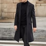 Cross-border 2023 new foreign trade british men's long trench coat woolen coat wish men's tweed jacket - Image 2