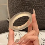 Slight blemishes, high translucent white moonlight, cat's eye, glass, Internet celebrity bracelet, women's light luxury, sweet and versatile jade bracelet, national style hand jewelry - Image 5