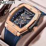 New Meigel Megir Men's Watch Douyin Explosive Fashion Square Luminous Sports Watch Men's 8109