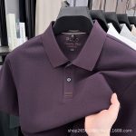 High-quality collared middle-aged and youth clothing, foreign trade trendy brand embroidery, 70% cotton, no-iron-free polo shirt, men's short-sleeve top - Image 3