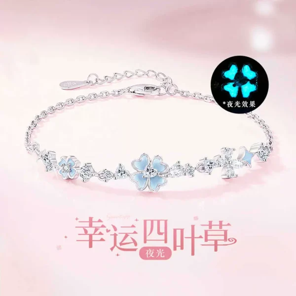 Four-leaf clover bracelet for women, light luxury, niche, exquisite birthday gift, Qixi Festival, 2026 new style