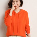 Hooded Cardigan Sweater Women's 100 Wool Fall/Winter New Hooded Cashmere Sweater Knitted Base Hoodie Thick - Image 2