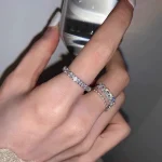 Exquisite Faux Diamond Rings for Women, Niche Design Rings, Light Luxury High-End Stackable Index Finger Rings, 2026 New Hot Item - Image 5