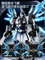 Versatile magnetic robot puzzle engineering military car development intelligence brain transformation children's puzzle 6 toy boy 3 - Image 3