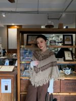 [Interpretation] NEWOPEN25 winter ethnic style retro fringed shawl sweater cropped coat women's C8201 - Image 2