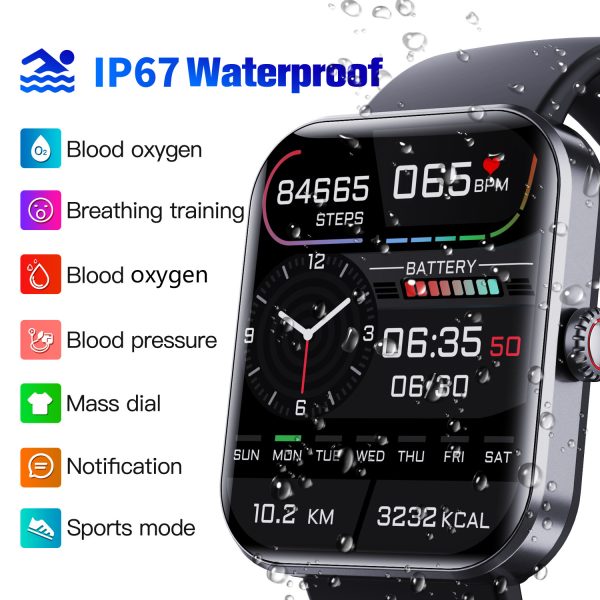 Cross-border F57L smart watch 1.91 HD IPS large screen waterproof heart rate, blood pressure, blood oxygen, factory direct supply watch