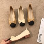 Evening evening breeze warm soft sole single shoes scoop shoes wholesale spring and autumn with skirt granny flat Mary Jane casual women's shoes