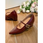 Petite women's shoes with 9cm inner height increase, early spring 2026 pointed toe straight buckle Mary Jane flats, gentle style shallow cut - Image 3