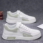 Buy one get one free brand men's shoes, summer lightweight, breathable, casual board shoes, one pedal, sports running, soft-soled white shoes - Image 2