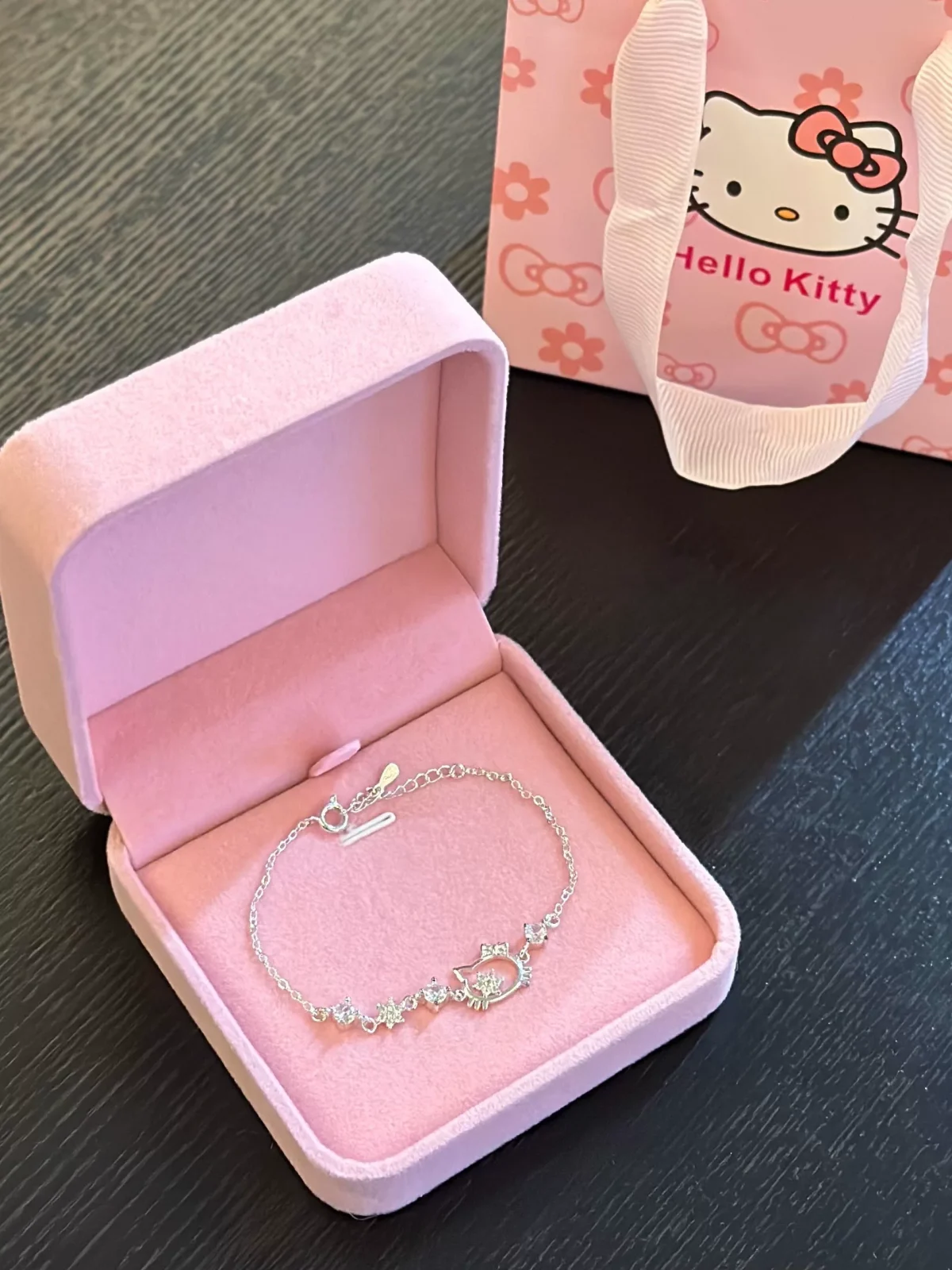 Birthday gift Kitty cat bracelet women's young niche light luxury Japanese and Korean student silver bracelet for girlfriend - Image 4