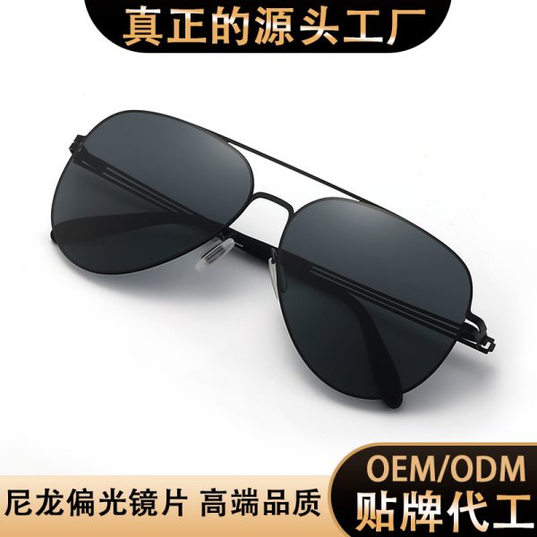 High-definition nylon polarized driving sunglasses for men, new pilot toad lenses, vintage UV protection sunglasses