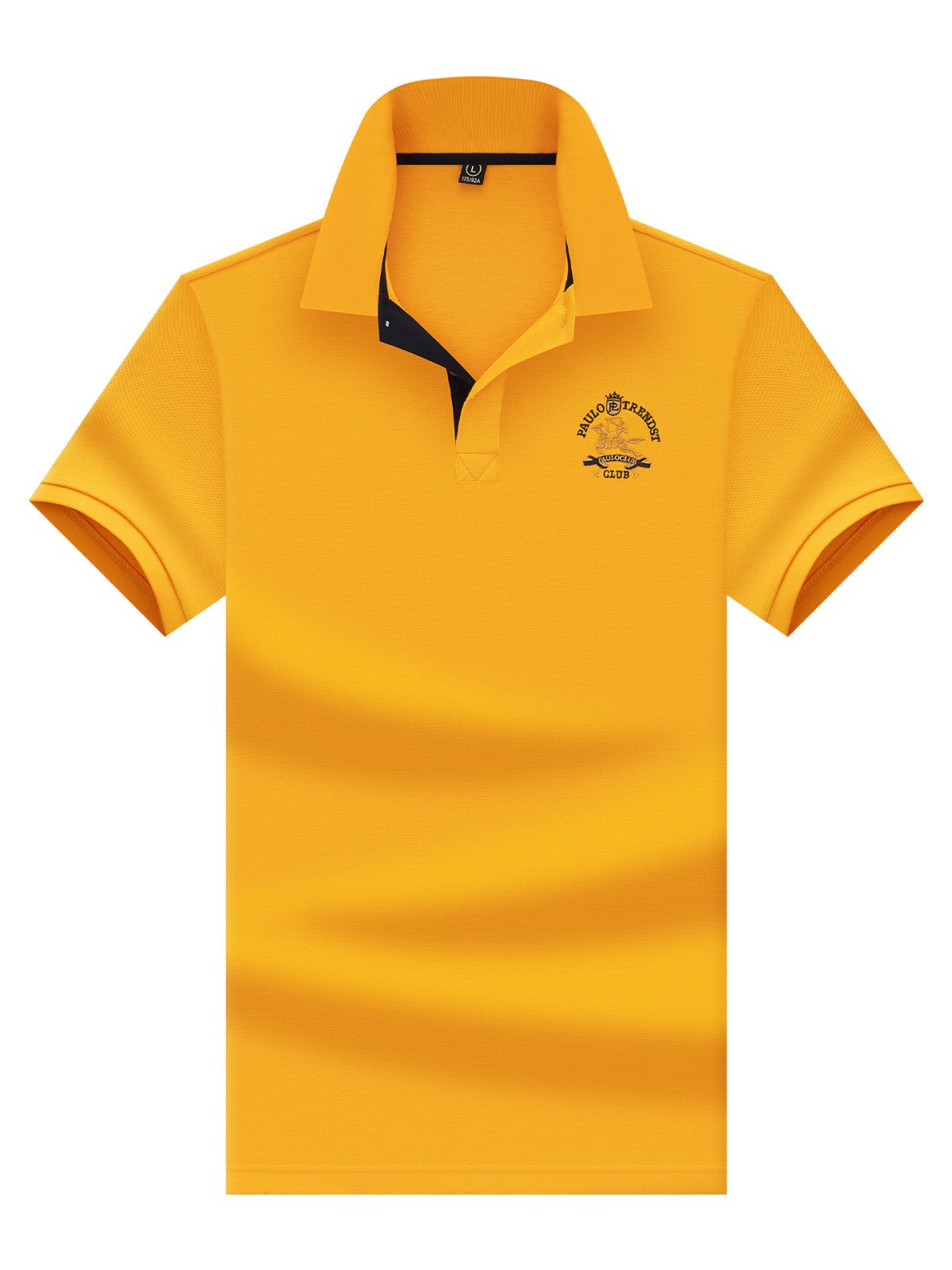 High-end summer men's polo shirt, silky pearl cotton floor cotton with a collar and embroidery, business casual dad's plus-size short-sleeve T-shirt - Image 3
