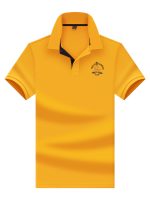 High-end summer men's polo shirt, silky pearl cotton floor cotton with a collar and embroidery, business casual dad's plus-size short-sleeve T-shirt - Image 3