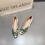 Chunky heels, Chinese national style square-toe flat-top shoes, shallow shoes, vintage embroidered qipao Hanfu shoes, shallow low-heel shoes for women - Image 3