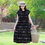 New summer high-end cotton silk dress, women's mid-length fashion, foreign wear, rayon floral cotton skirt - Image 2