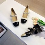 Pearl Shoes Mary Jane Shoes Women's 2024 New Pre-Spring Small Fragrance Retro Thick Heel Medium Heel Small Leather Shoes Autumn - Image 4