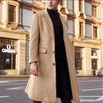 Cross-border 2023 new foreign trade british men's long trench coat woolen coat wish men's tweed jacket - Image 4