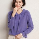 Hooded Cardigan Sweater Women's 100 Wool Fall/Winter New Hooded Cashmere Sweater Knitted Base Hoodie Thick - Image 4
