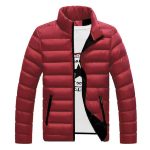 Foreign trade cross-border new men's stand-up collar cotton clothes men's Korean version of youth casual simple zipper color-blocking cotton clothes wholesale - Image 4