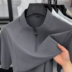 Niaojia Style Summer New Light Outdoor Quick-Dry Sports Half-Zip T-Sleeve Men's Stand Collar Short-Sleeve Base Layer POLO