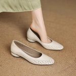 Super Cool Ultra-Soft French Flats, Versatile Hollow-Out Breathable 2026 New Chunky Heel, Plus Size Women's Shoes - Image 2