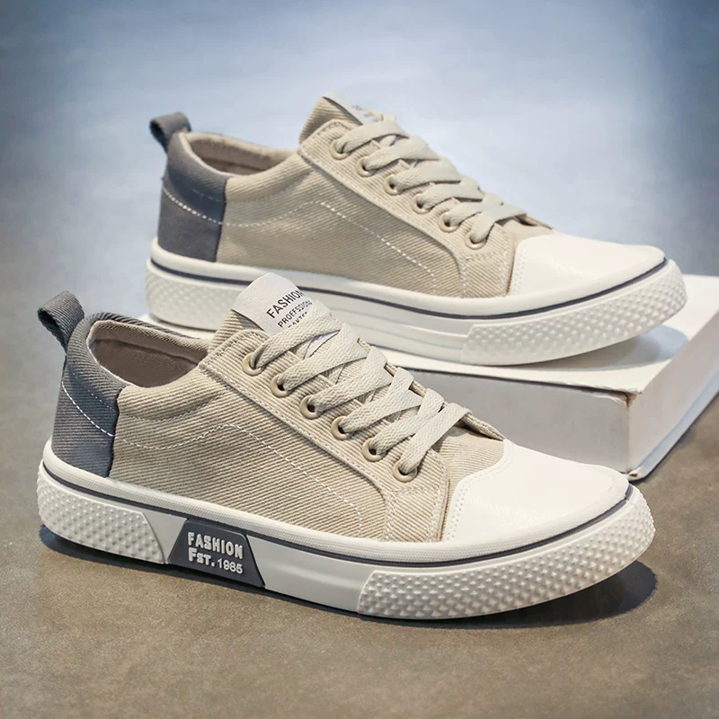O1CN01nUlgNG1nIjvfGbvL6_4611686018427381451-0-item_pic.webp Canvas Men's Shoes 2026 New Summer Trendy Versatile Student Sports Board Shoes Lightweight Soft Sole Casual Trendy Shoes for Autumn - Image 1