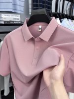 Cross-border foreign trade, high-end men's ice silk polo shirt, short sleeves, summer seamless collar, quick-drying t-shirt, men's clothes wholesale - Image 5