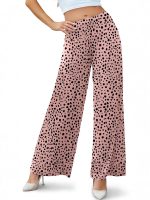 2026 Cross-border European and American Amazon women's stretch wide-leg casual pants, comfortable high-waist Palazzo women's pants - Image 4