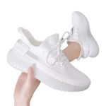 2024 New Summer Coconut Shoes, Fly Woven Sneakers, Breathable, Lightweight, Casual, Korean Versatile Running Shoes, Women's Trend - Image 5