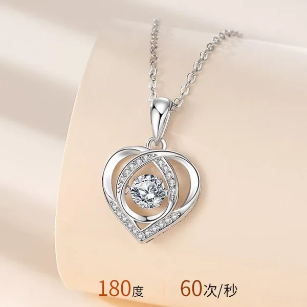 Fashion high-end beating heart necklace light luxury niche Valentine's Day gift for girlfriend necklace 2026 new hit