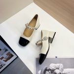 Pearl Shoes Mary Jane Shoes Women's 2024 New Pre-Spring Small Fragrance Retro Thick Heel Medium Heel Small Leather Shoes Autumn - Image 5