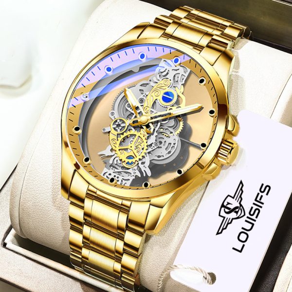 New hollow transparent non-fully automatic men's watch waterproof luminous foreign trade cross-border Douyin AliExpress delivery