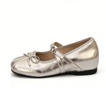 Inner heightened silver single shoes women's 2026 new spring and summer with skirts, Mary Jane small leather shoes, ballet style evening shoes - Image 5