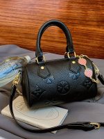 Printed handbag Boston bag women's 2026 new old flower light luxury versatile crossbody bag high-end pillow bag
