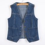 Denim vest women's spring and autumn 2024 new autumn korean version retro plus size ladies with autumn and winter horse clip jacket - Image 2