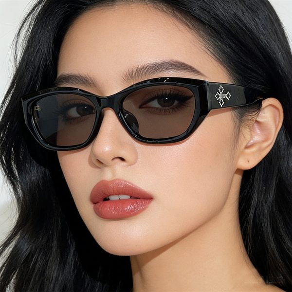 2026 European and American New Cross-border Sunglasses TR90 Cat's Eye Small Frame Polarized Mirror Unisex Rhinestone Decorative Sunglasses