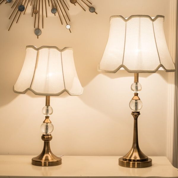 American table lamp bedroom table lamp bedside lamp dimmable simple modern Nordic warm bedside lamp crystal home