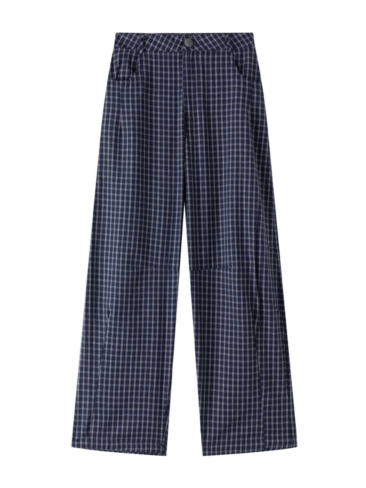 Xishi Supply 2026 Spring/Summer Bubble Cotton Plaid Pants with Slight Wrinkle Textured Loose Sickle Pants Casual Pants for Women - Image 2