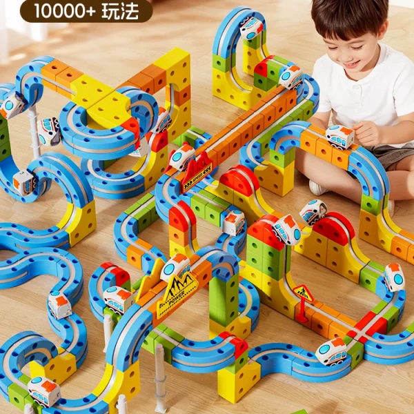 Magical Magnetic Track Children's Educational Toy High-Speed Train DIY Building Blocks Birthday Gift 3