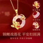 Koi Xi Lian Peace Buckle Necklace Women's 2026 New Light Luxury Niche High-end Gift for Mom's Birthday - Image 3