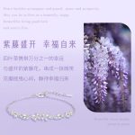 Wisteria Flower Bracelet for Women, Light Luxury, Niche Practical Birthday Gift, Perfect for Girlfriends, Students, and Close Friends Valentine's Day - Image 2