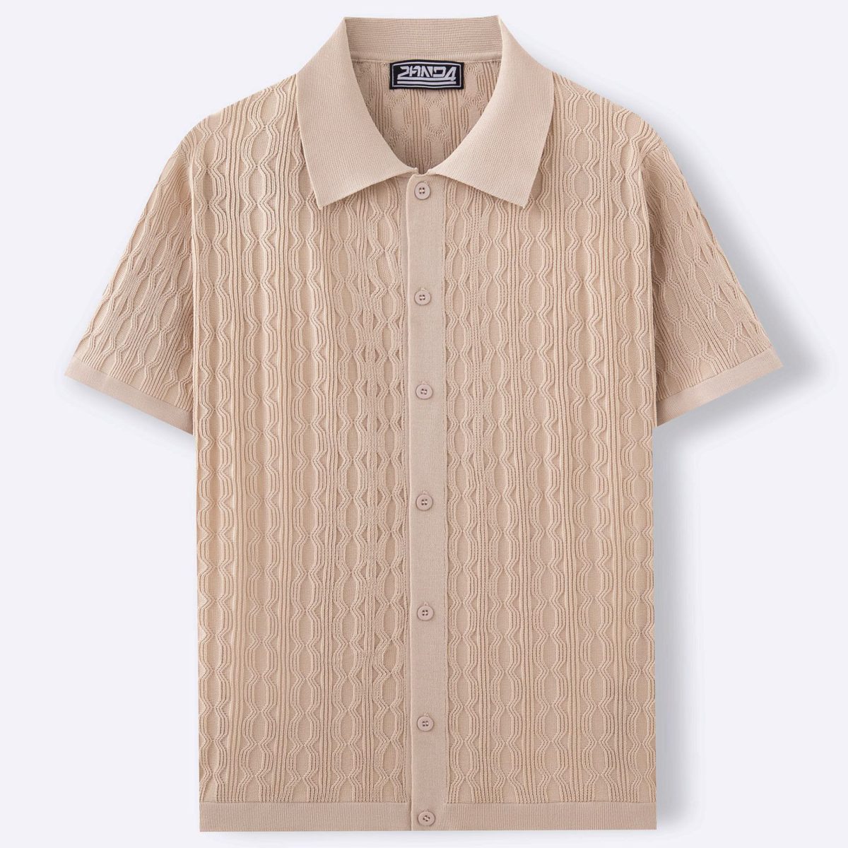 Foreign trade men's clothing European and American summer casual knitted shirts men's jacquard short-sleeved cardigans business polo shirts SY0084 - Image 4