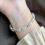 Flowers like brocade, Mobius ring bracelet, women's bracelet, light luxury, niche for girls' girlfriend's birthday gift bracelet - Image 4