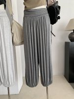 KEKEZOON Korean Style Pleated Waist Lightweight Breathable Jogger Lantern Pants Modal Nine-Point Casual Pants 8339 - Image 3